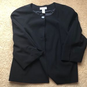 SAG HARBOR 18W black suit coat 3/4 sleeves